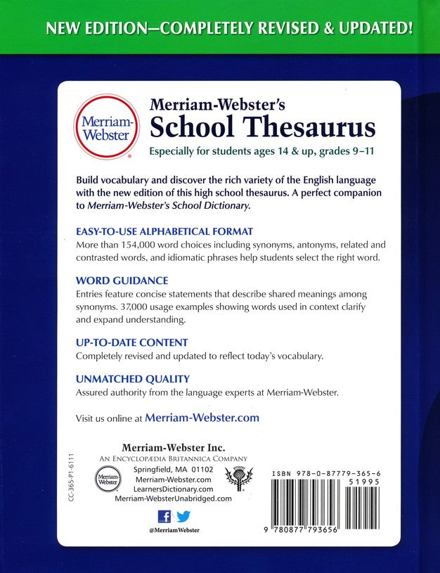 Merriam-Webster's School Thesaurus (New Edition)