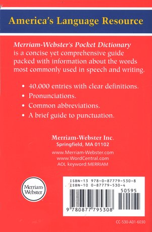 Merriam-Webster's Pocket Dictionary