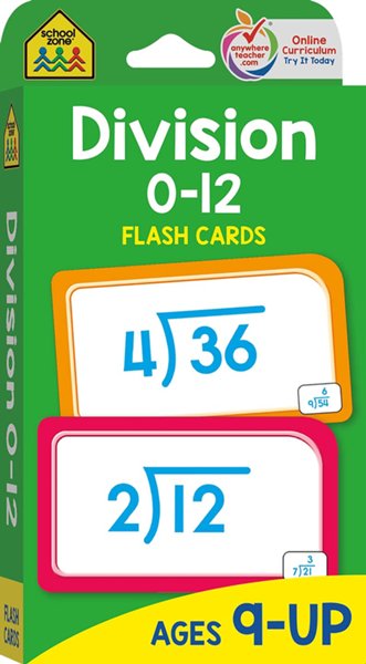 Division 0 - 12, Math Flash Cards