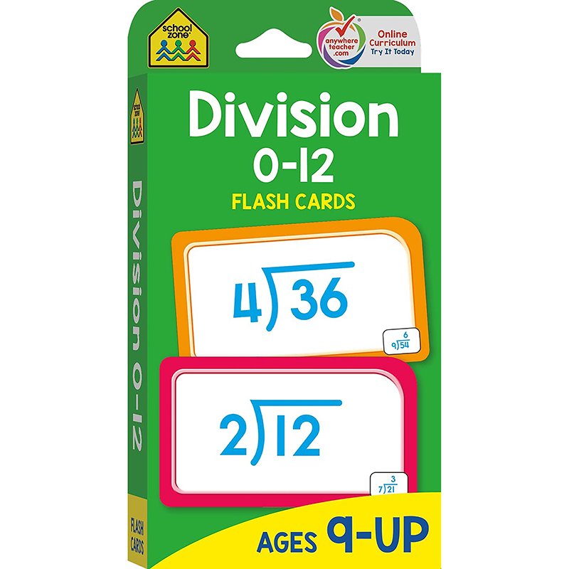 Division 0 - 12, Math Flash Cards