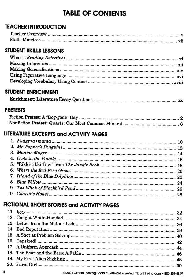 Reading Detective: Using Higher-Order Thinking to Improve Reading Comprehension Book A1 Grade 5-6