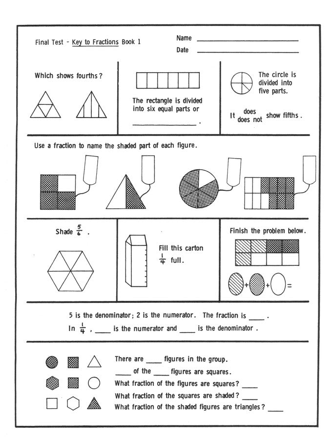 Key To Fractions Tests