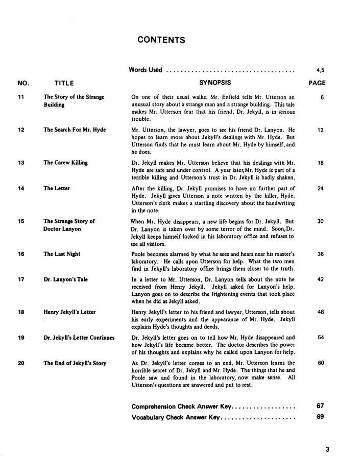 Dr. Jekyll and Mr. Hyde, Edcon Workbook, Level 4