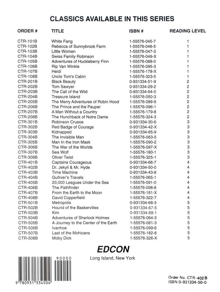 Dr. Jekyll and Mr. Hyde, Edcon Workbook, Level 4