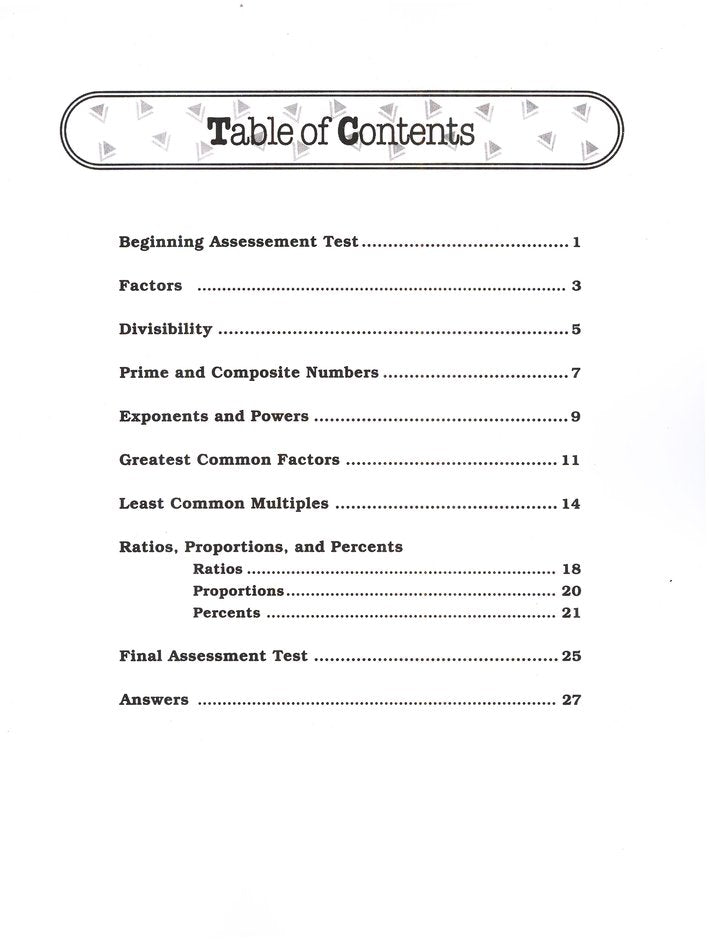 Straight Forward Math Series: Pre-Algebra Book 1