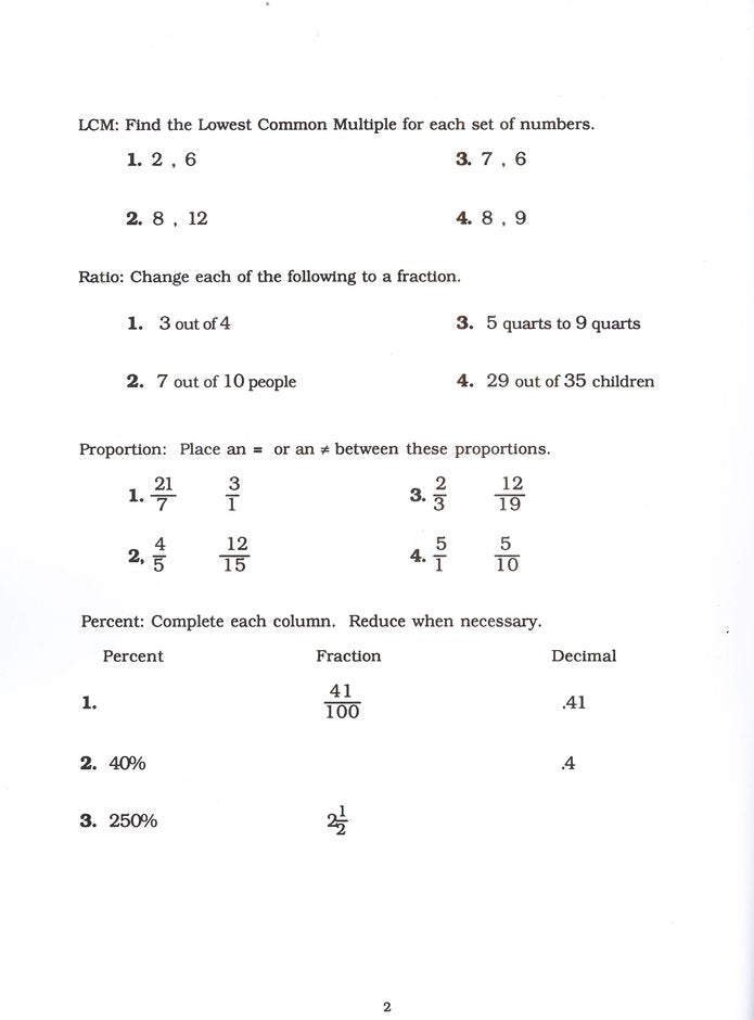 Straight Forward Math Series: Pre-Algebra Book 1