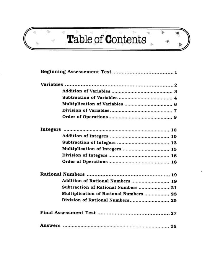 Straight Forward Math Series: Pre-Algebra Book 2