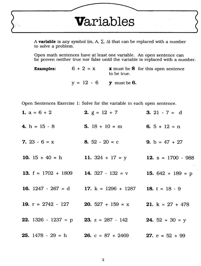 Straight Forward Math Series: Pre-Algebra Book 2