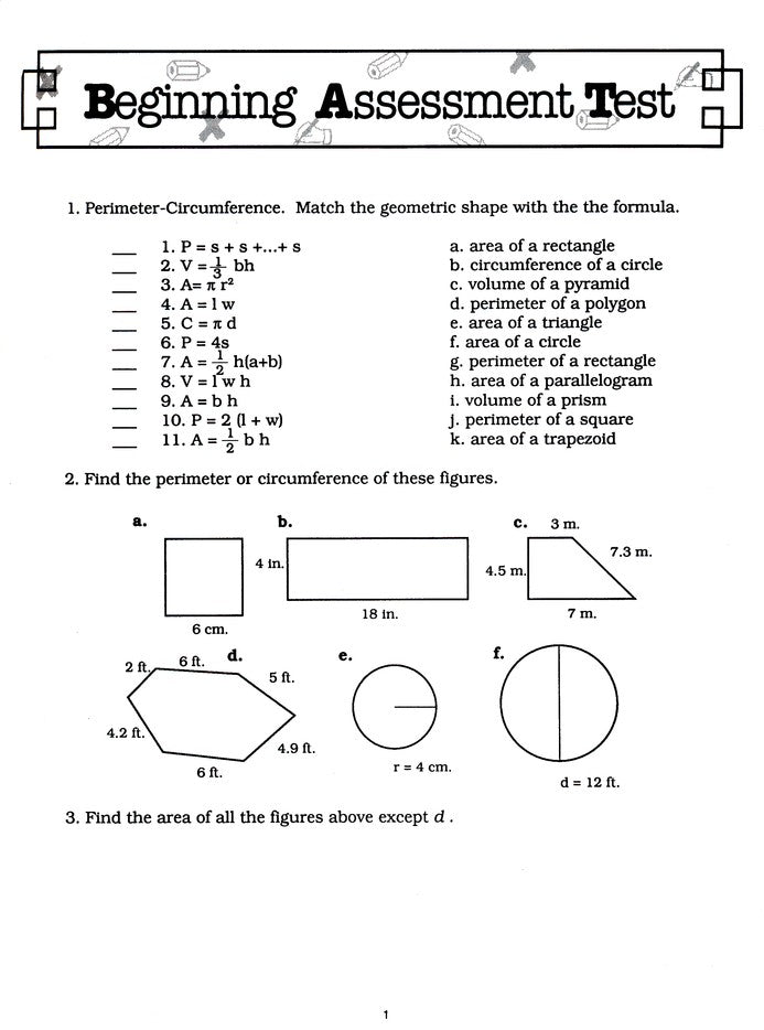 Straight Forward Math Series: Pre-Geometry, Book 2