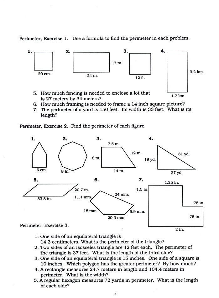 Straight Forward Math Series: Pre-Geometry, Book 2