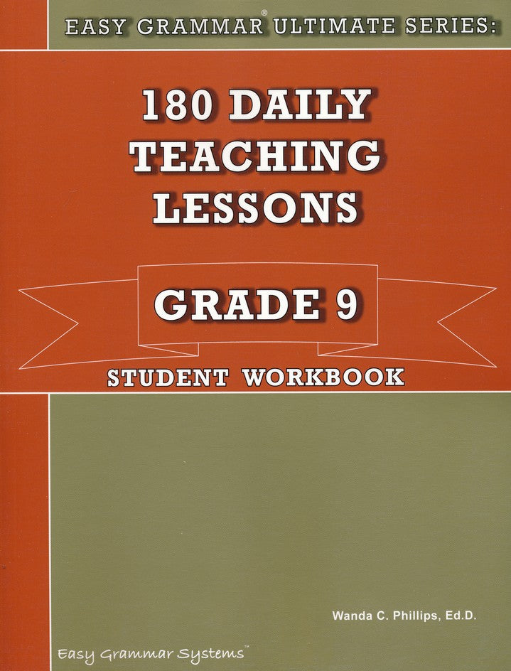 Easy Grammar Ultimate Series: 180 Daily Teaching Lessons, Grade 9 Student Workbook