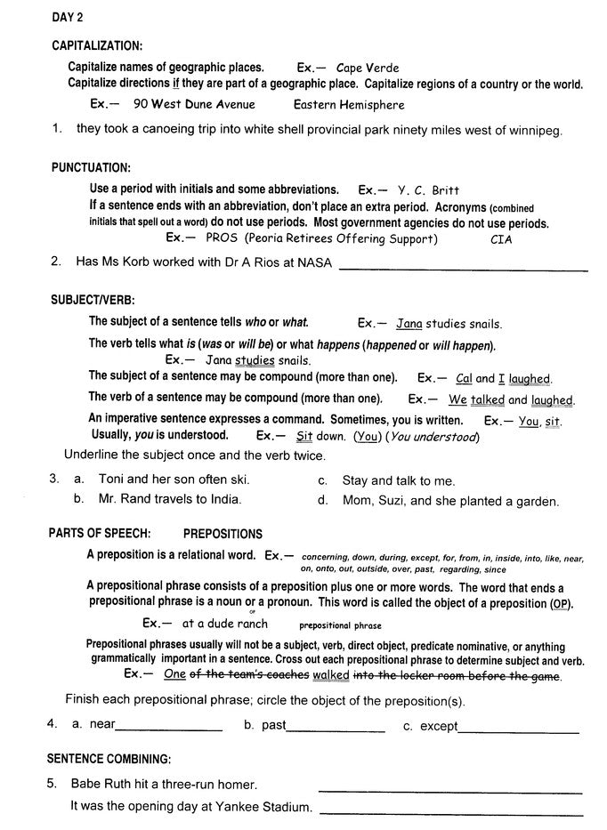 Easy Grammar Ultimate Series: 180 Daily Teaching Lessons Grade 10 Student Workbook