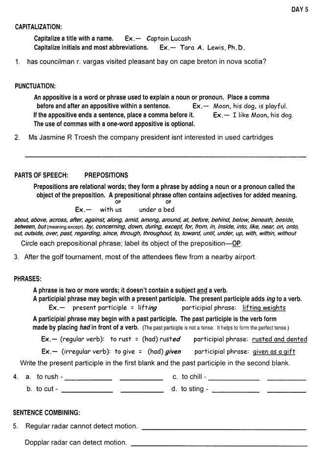 Easy Grammar Ultimate Series: 180 Daily Teaching Lessons Grade 10 Student Workbook