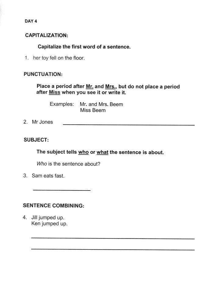 Easy Grammar Grade 2 Workbook