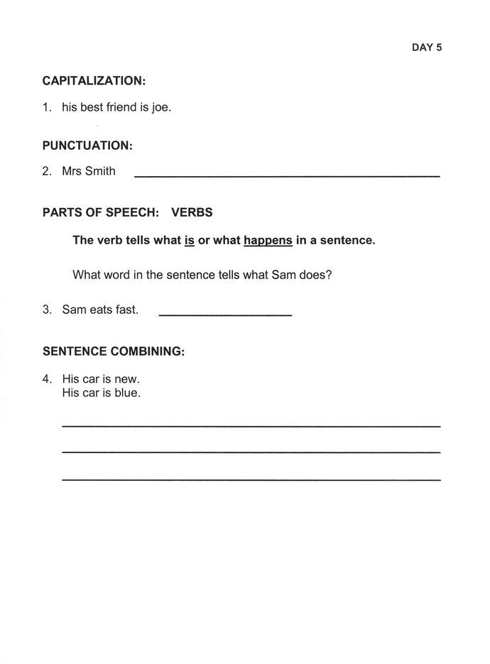 Easy Grammar Grade 2 Workbook