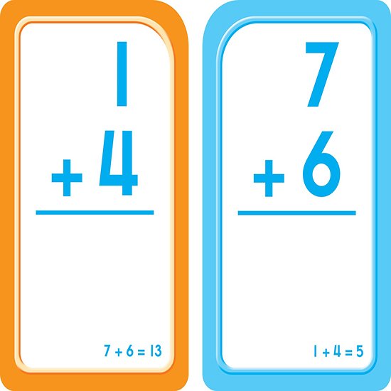 Addition 0 - 12, Math Flash Cards