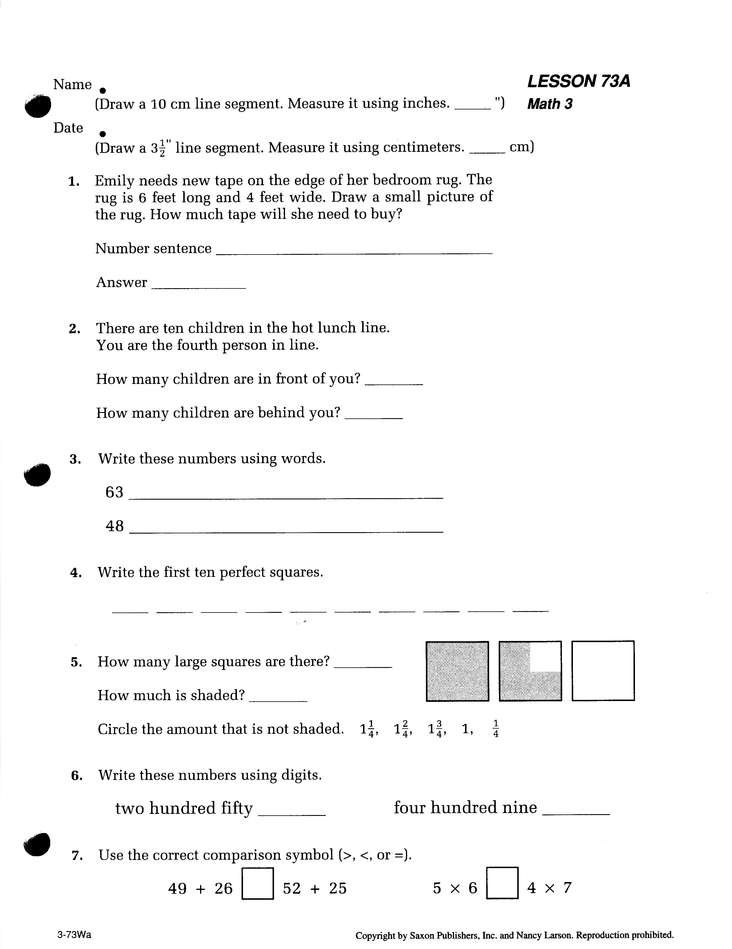 Saxon Math 3 Student Workbook Set with Fact Cards, 1st Edition
