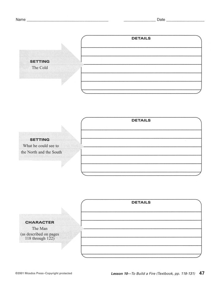 Mosdos Press Grade 8 (Gold) Literature/Reading Curriculum  Student Workbook