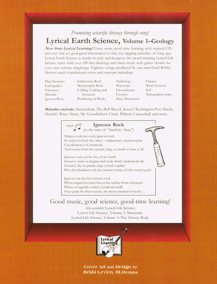 Lyrical Earth Science -Geology with CD            Volume 1