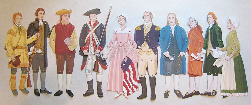 Famous Figures of the American Revolution: Movable  Paper Figures to Cut, Color and Assemble