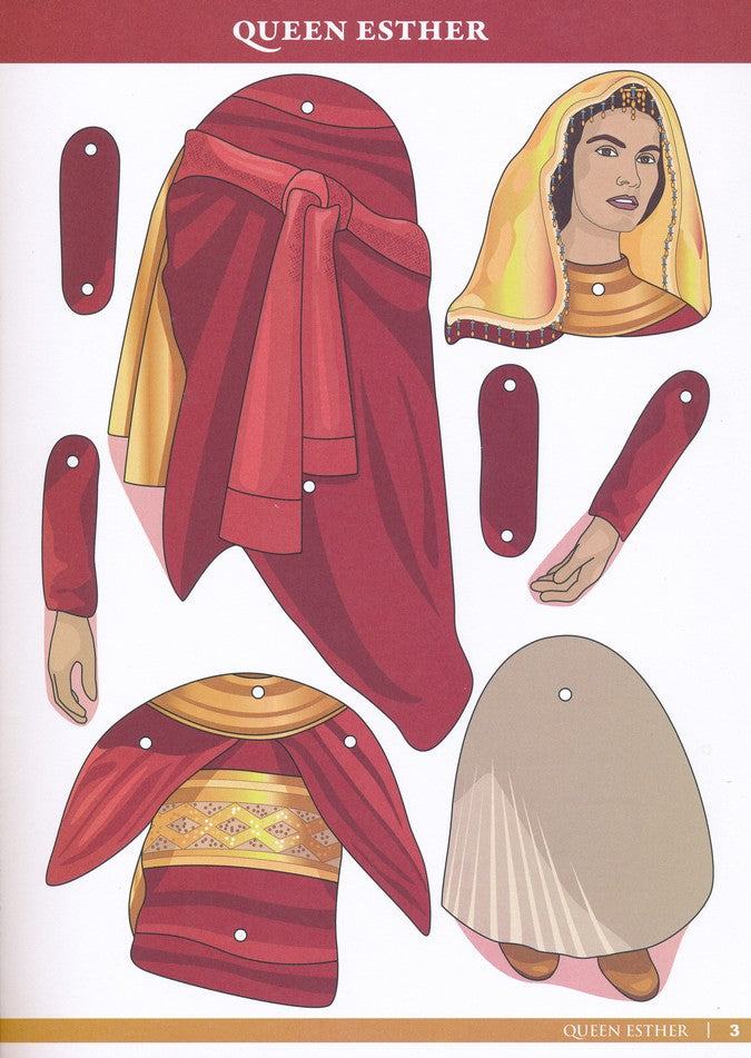 Footsteps of Faith, Queen Esther: Movable Paper Figures to Cut, Color, and Assemble