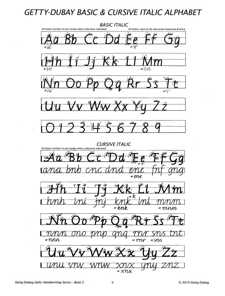 Getty-Dubay Italic Handwriting: Book C, 4th Edition