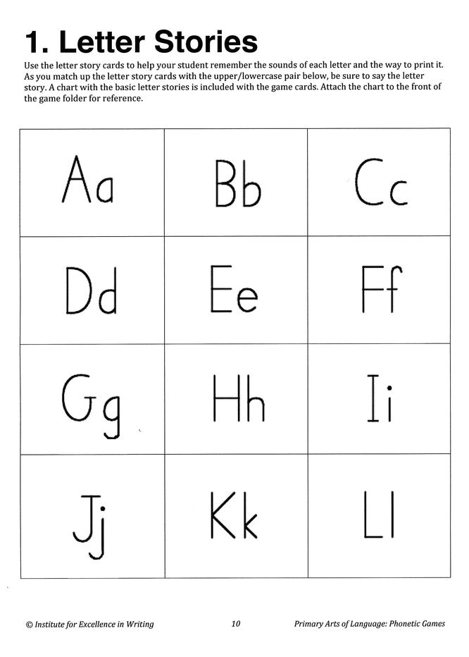 Primary Arts of Language: Phonetic Games