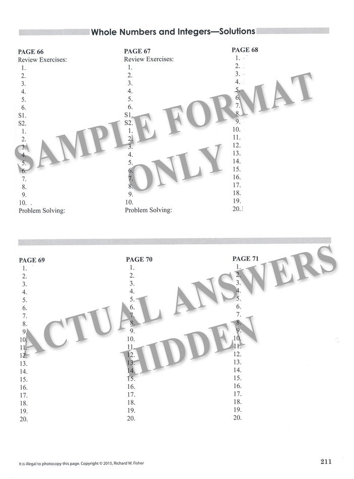 The Ultimate Math Survival Guide, Part 1 (Whole Numbers /Integers, Fractions, Decimals/Percents) Gr. 4-8