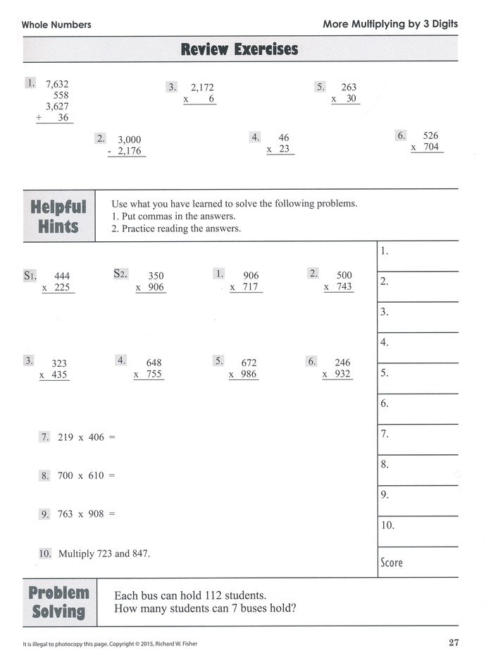 The Ultimate Math Survival Guide, Part 1 (Whole Numbers /Integers, Fractions, Decimals/Percents) Gr. 4-8