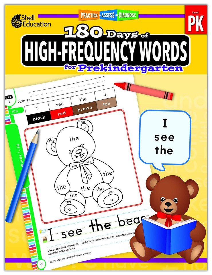 180 Days of High-Frequency Words for Prekindergarten