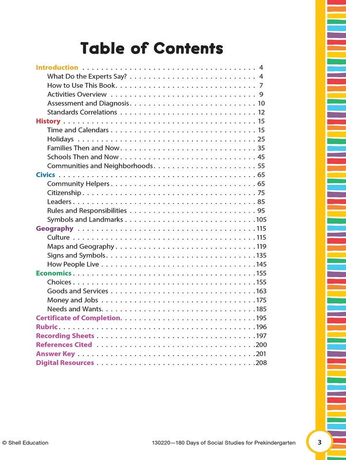 180 Days of Social Studies for Prekindergarten