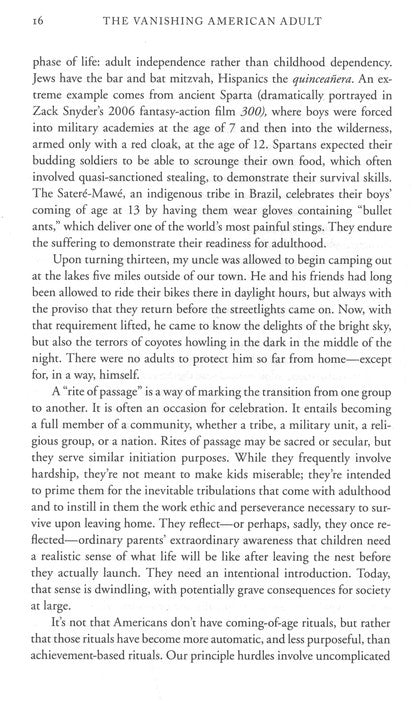 Vanishing American Adult: Our Coming-of-Age Crisis--and How to Rebuild a Culture of Self-Reliance