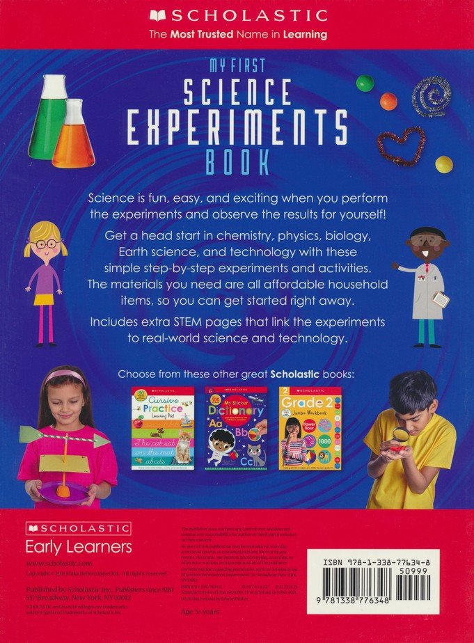 My First Science Experiments Book: Scholastic Early Learners (Workbook