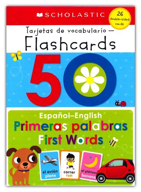 50 Spanish-English First Words: Scholastic Early Learners (Flashcards)