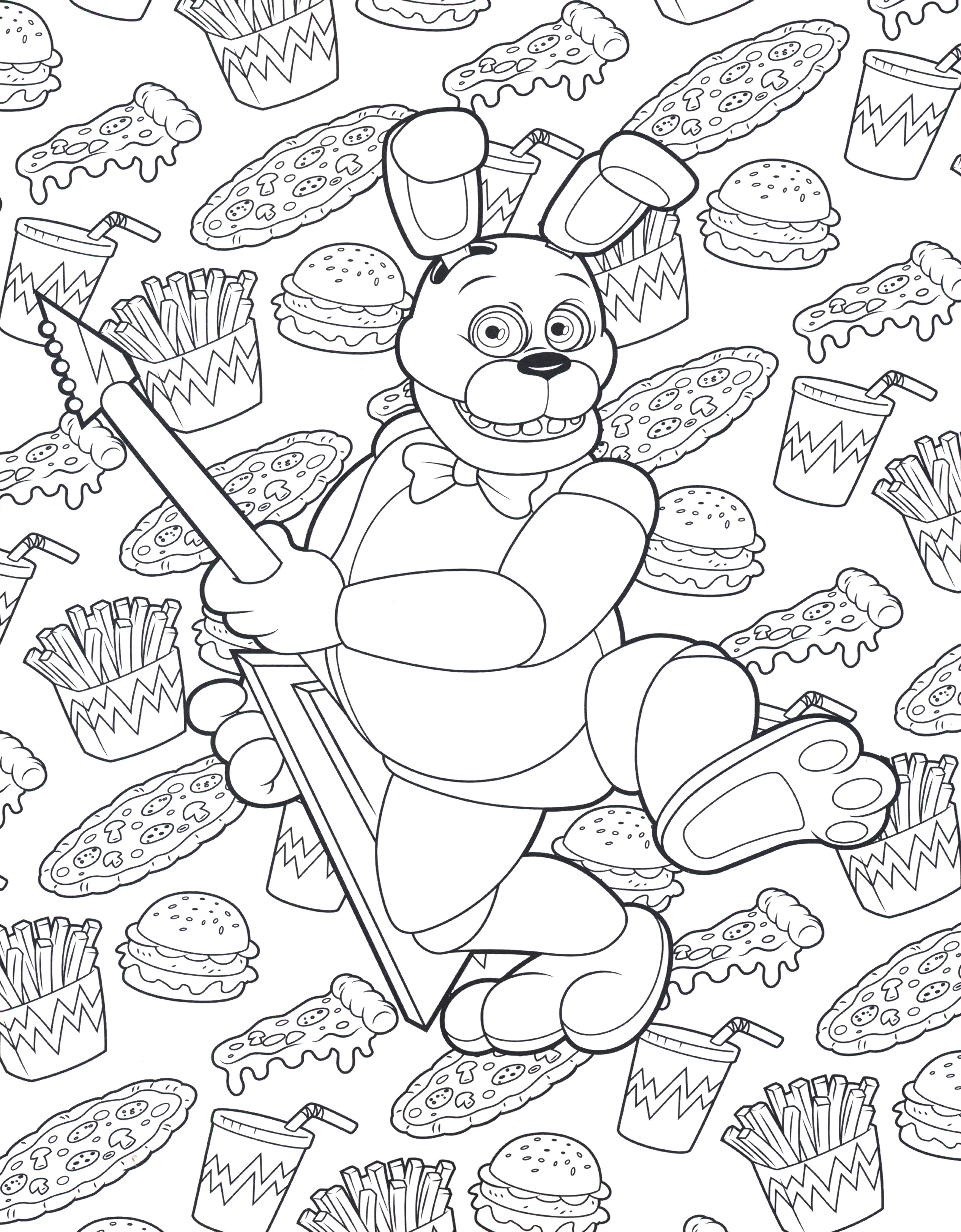 Five Nights At Freddy's Glow In The Dark Coloring Book