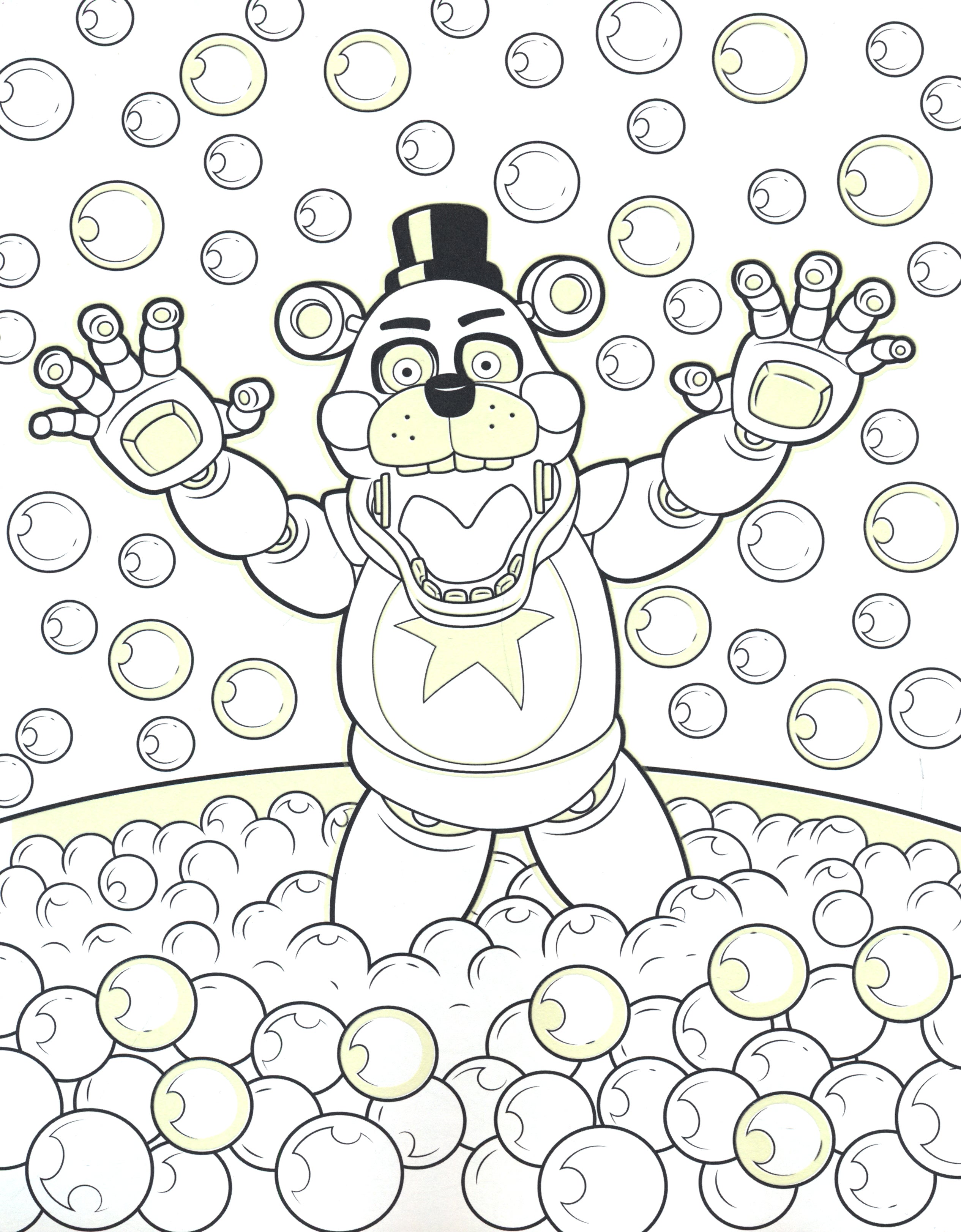 Five Nights At Freddy's Glow In The Dark Coloring Book