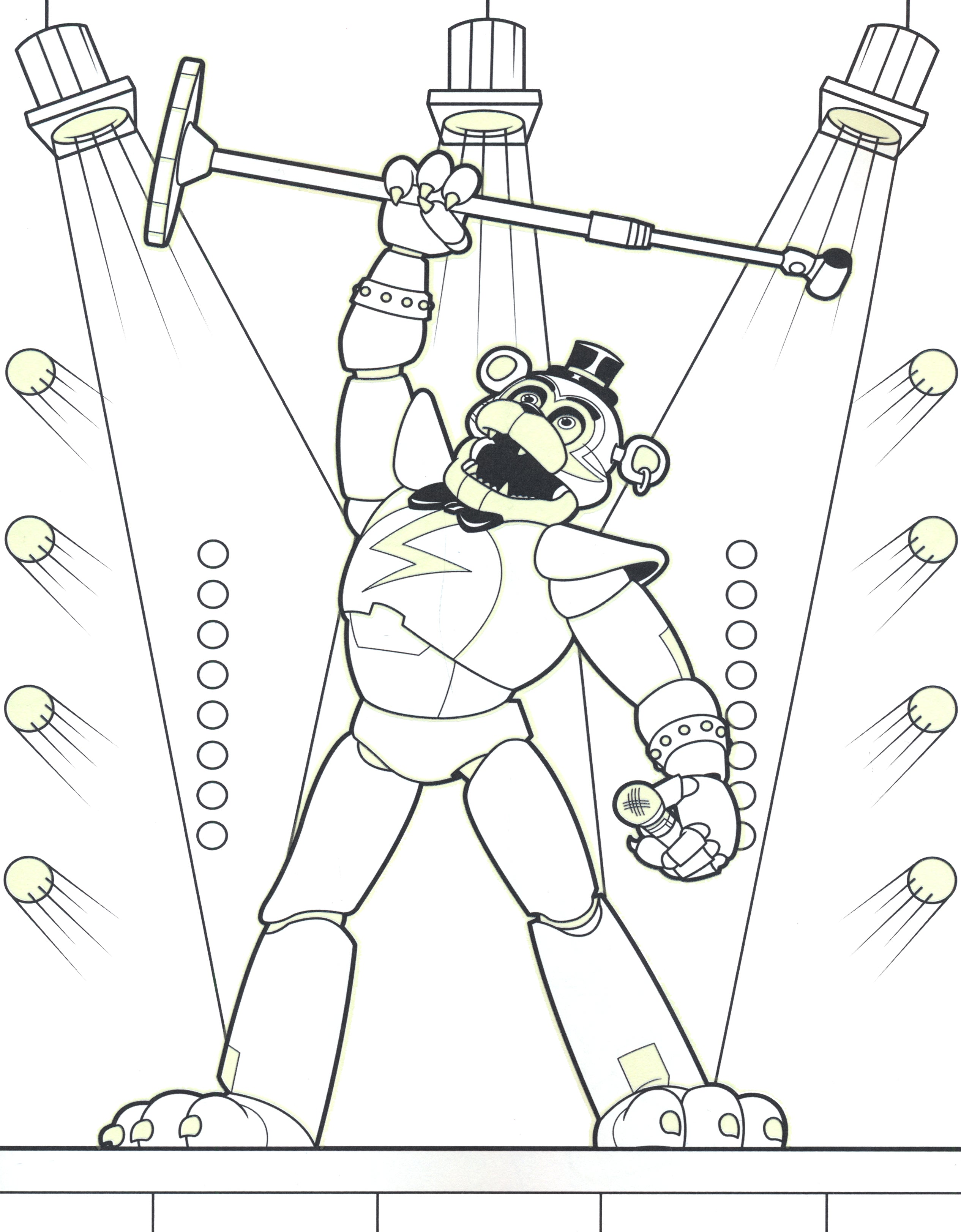 Five Nights At Freddy's Glow In The Dark Coloring Book