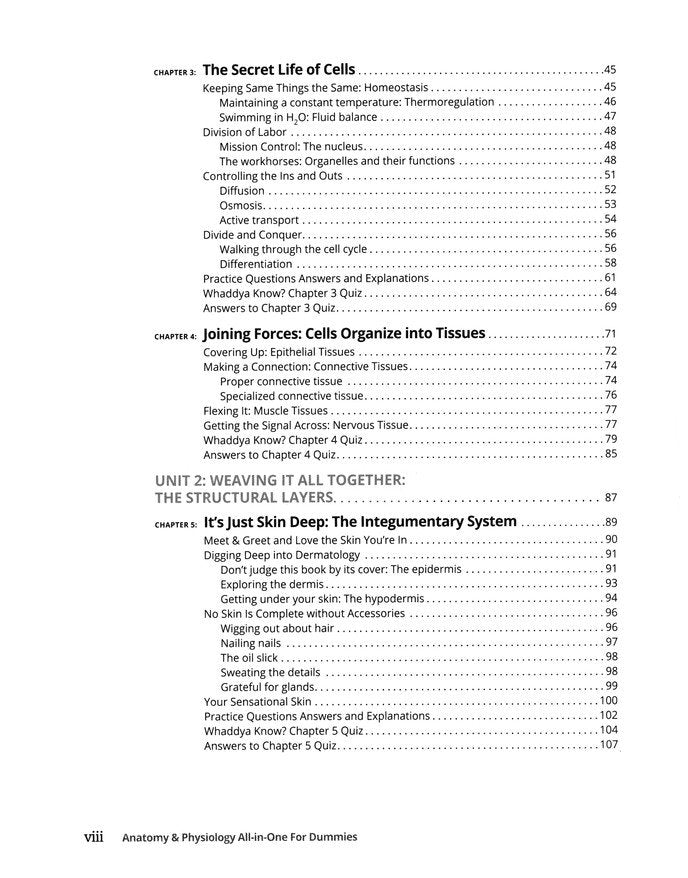 Anatomy & Physiology All-in-One For Dummies (+ Chapter Quizzes Online)