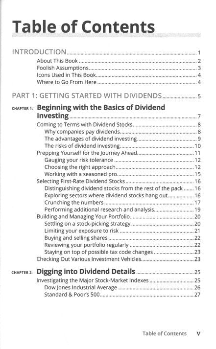 Investing In Dividends For Dummies