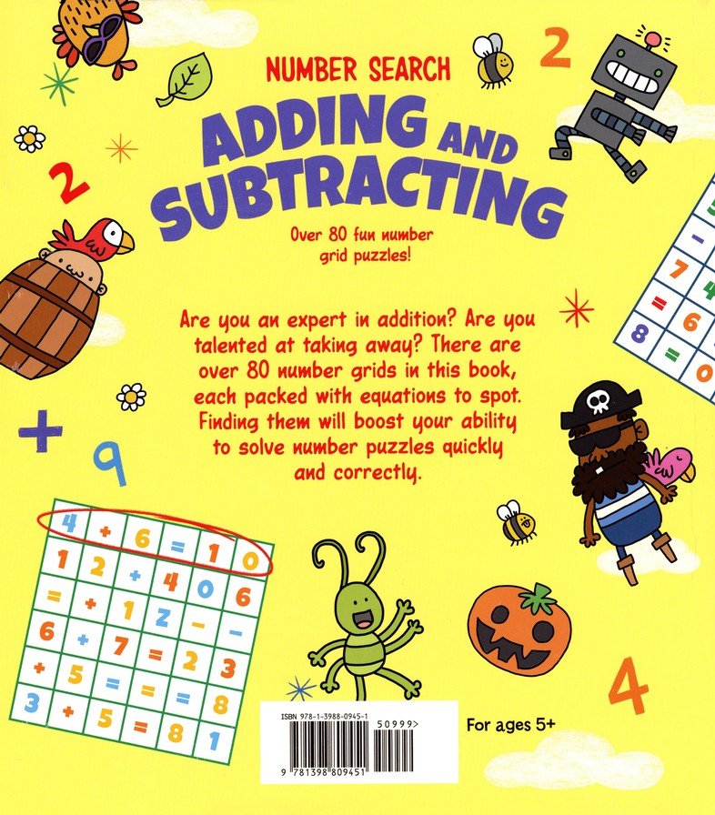 Number Search: Adding and Subtracting--Over 80 Fun Number Grid Puzzles!