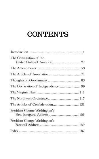 The Constitution of the United States of America and Other Founding Documents