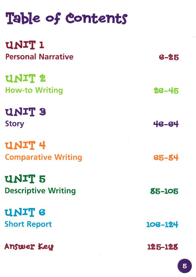 Writing Skills Flash Kids Workbook, Grade 5