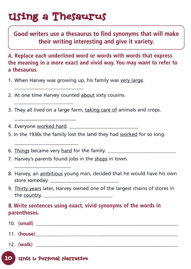 Writing Skills Flash Kids Workbook, Grade 5