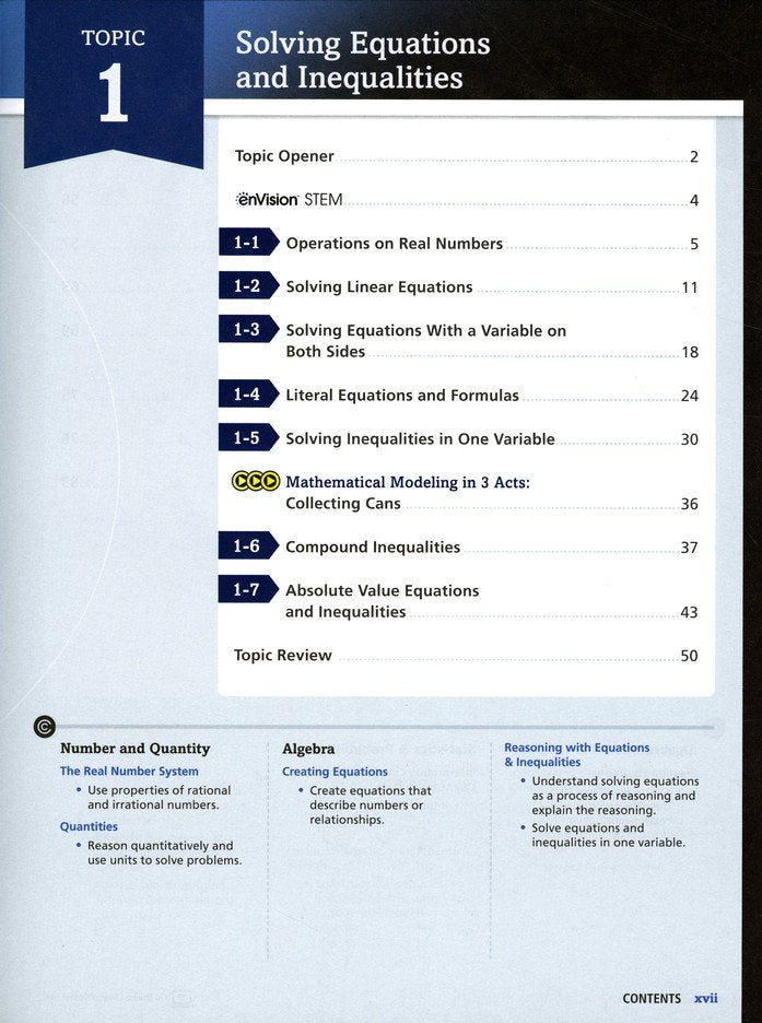 enVision Math Algebra 1 Homeschool Bundle