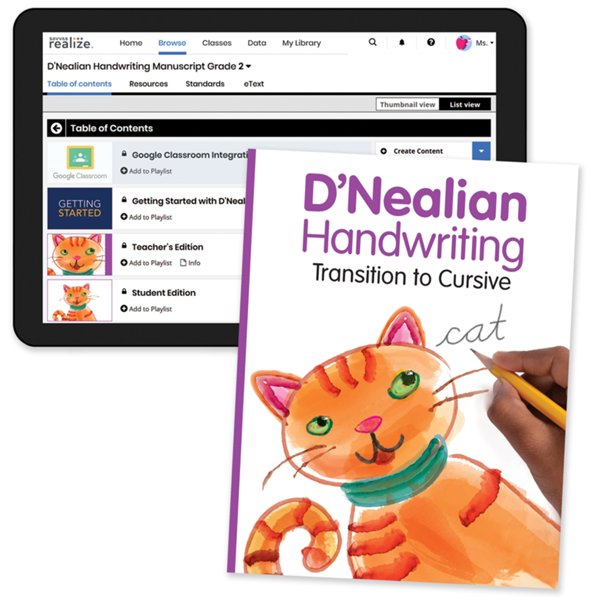 D'Nealian Handwriting Homeschool Bundle Grade 2 (2022 Edition; Student & Savvas Realize 1-Year Access)