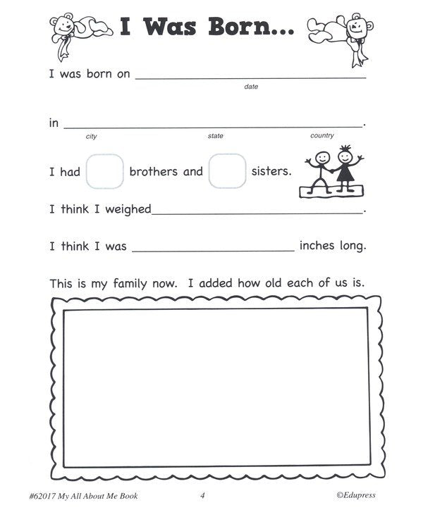 My Own Books: My All About Me Book (Grades 1-2)