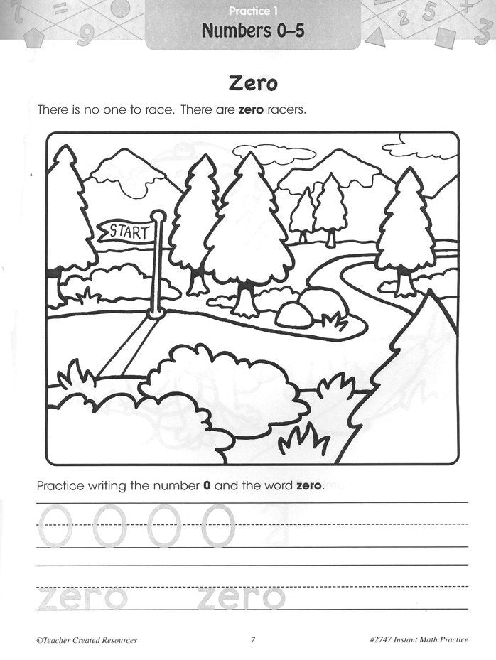 Instant Math Practice (Grade K)