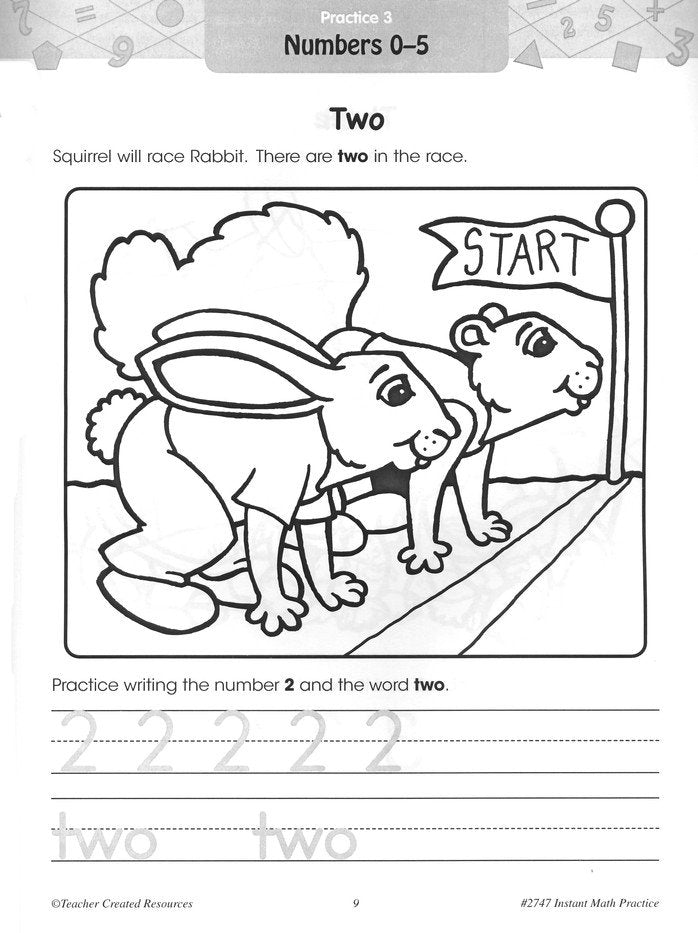 Instant Math Practice (Grade K)