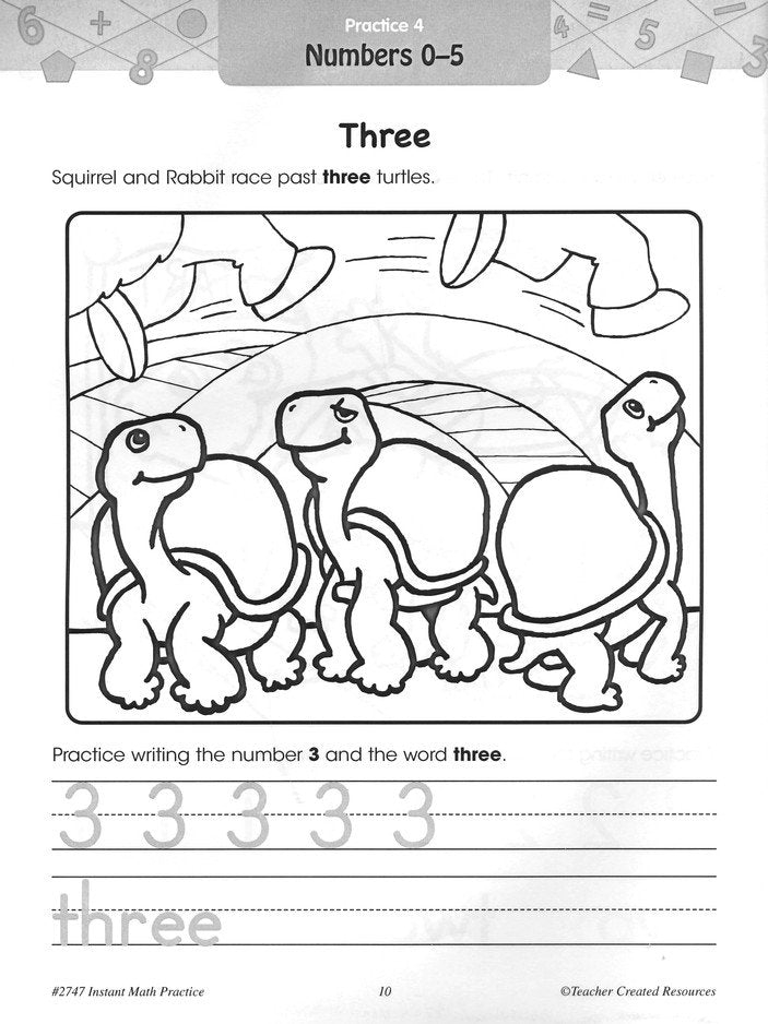 Instant Math Practice (Grade K)