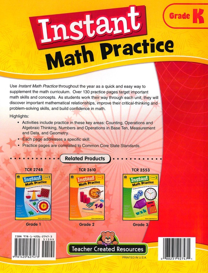 Instant Math Practice (Grade K)